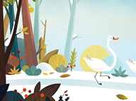 Illustration for 'The Scaredy Swan' a co-directed animation 